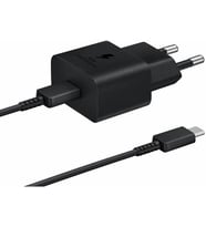 25W Hızlı Şarj Aleti Type-C Çıkışlı Type-C to Type-C Kablolu Şarj Cihazı Siyah SR64