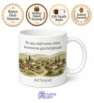 Köy Derneği Toplantısı Hatırası Baskılı Kupa Bardak Özel Tasarım Hediye