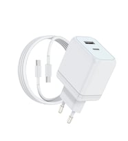 Woyax by Deji Gan 45W Type-C PD ve USB Süper Hızlı Şarj Aleti, 1.2M 60W-2A Type-C Şarj Kablosu