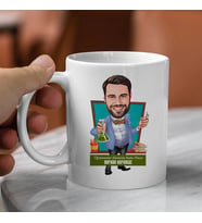 Kişiye Özel Erkek Kimya Hocası Karikatürlü Bardak