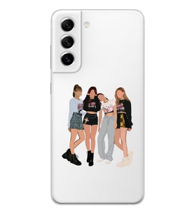 Samsung Galaxy S21 FE Uyumlu Blackpink Tasarımlı Şeffaf Telefon Kılıfı