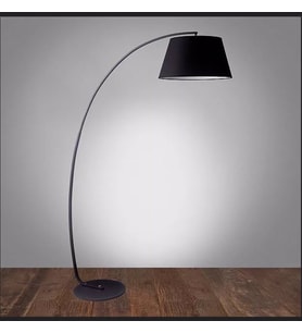 RİOLİGHT HAREKETLİ KUMAŞ BAŞLIK METAL GÖVDE LAMBADER (Siyah)