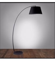 RİOLİGHT HAREKETLİ KUMAŞ BAŞLIK METAL GÖVDE LAMBADER (Siyah)