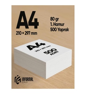 İnformal Fotokopi Kağıdı Premium Kalite A4 80 gr 500 Yaprak 1. Hamur