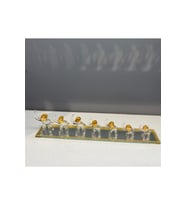 Dekoratif Kristal Cam Büyük Yedili Fil Altın