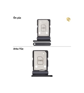 Samsung Galaxy A36 Sim İç Yuvası Çiftli ile Uyumlu Siyah Çiftli sim yuvası ikili sim tepsisi çiftli sim aparatı dual sim çekmecesi