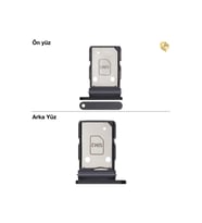 Samsung Galaxy A36 Sim İç Yuvası Çiftli ile Uyumlu Siyah Çiftli sim yuvası ikili sim tepsisi çiftli sim aparatı dual sim çekmecesi