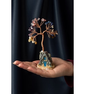 Çakra Taşı El Yapımı 5x12cm Doğal Taş Dekoratif Hayat Ağacı