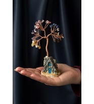Çakra Taşı El Yapımı 5x12cm Doğal Taş Dekoratif Hayat Ağacı
