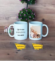 Babaanneye Hediye Kupa Bardak Beyaz Fotoğraflı Anneler Günü Hediyesi