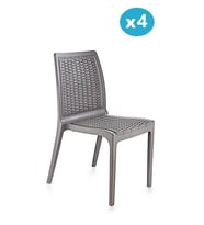 Omnipazar SY-2523 Rattan Bahçe Sandalye 4'lü Set