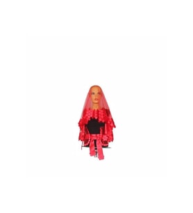 Sultan Model Kırmızı Duvak 3lü Set (Çok Renkli)