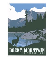 Rocky Mountain Ulus Parkı Seyahat Poster Tablo Ahşap Poster Dekoratif