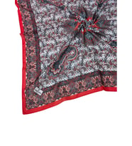 Mim Eşarp Prime Pamuk Etnik Desenli Eşarp 90x90 cm (Kırmızı)
