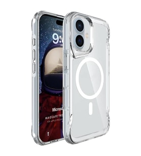 Microsonic Apple iPhone 16 Plus Kılıf MagSafe Trex Bumper Şeffaf (Renksiz)