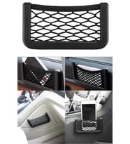 Araba Torpido Telefon Ruhsat Tutucu Fileli Araç Içi Organizer Yapışkanlı File Düzenleyici 14x8 Cm