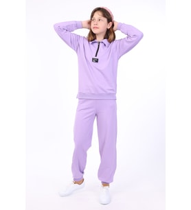 Toontoy Kız Çocuk Eşofman Takım (Lila)