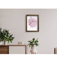 BK Home Doğal Masif Ahşap Çerçeveli Tablo 45x65cm-85