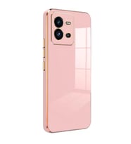 Microsonic Vivo V25 5G Kılıf Olive Plated Siyah (Pembe)