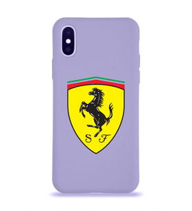 Apple iPhone XS Uyumlu Lansman Kılıf Ferrari Tasarımlı Altı Kapalı İçi Kadife Kaplı  Kapak (Şeffaf)