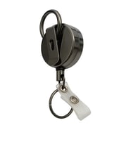 SPELT Metal Yoyo Paslanmaz Çelik Tel Çek Bırak Koruma Anti-theft Makaralı Sargılı Anahtarlık Siyah