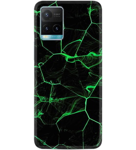 Vivo Y11S Y21S Y20 Y20S Y70 Kılıf Desemli Silikon Yeşil Şerit Mermer 1320