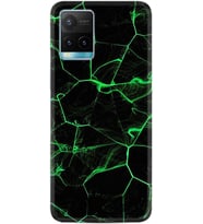 Vivo Y11S Y21S Y20 Y20S Y70 Kılıf Desemli Silikon Yeşil Şerit Mermer 1320