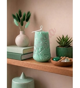 Mumelia Candles Monokrom Kumul - Doğal Soya Dekoratif Mum - Yeşil