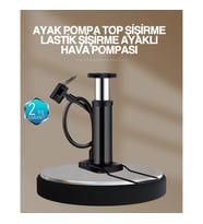Manuel Ayak Pompası – Otomobil, Motosiklet ve Bisiklet Lastiği Uyumlu
