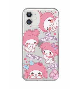 Iphone 11 Uyumlu Melody Kuromi Desenli Şeffaf Telefon Kılıfı