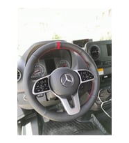 Volkwagen Golf F1 Vitesli Kirmizi Yüzüklü Deri Direksiyon Kılıfı