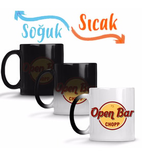 Lion Open Bar Hard Rock Sihirli Kupa Bardak Porselen