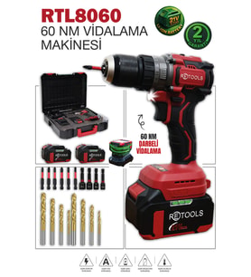 21V 3.0Ah Profesyonel Şarjlı Darbeli Vidalama Makinesi