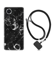 Huawei Nova Y70 Y90 Nova 9 SE  Kılıf Boyun Askılı Silikon Black Hole Marble 1387