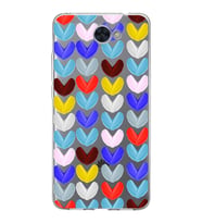 PrintiFy Huawei Y7 ile Uyumlu 1mm Slim Fit Water Color 1 Baskılı Şeffaf  Kılıf