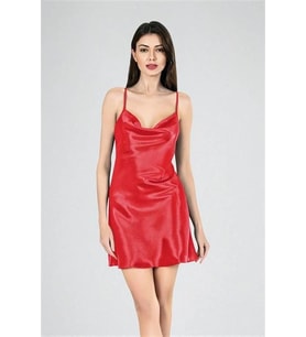 Arias Closet Kısa Gecelik Degaje Kırmızı 7740