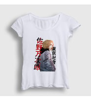 Presmono Kadın Beyaz Mikey Anime Tokyo Revengers T-Shirt 241183tt