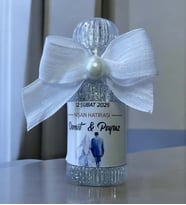 Söz - Nişan -Nikah Hediyesi Simli ve İncili Kolonya (10 Adet) 016 (Şeffaf)