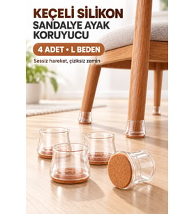 Keçeli Silikon Sandalye Ayak Koruyucu