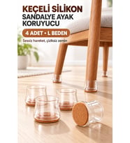 Keçeli Silikon Sandalye Ayak Koruyucu