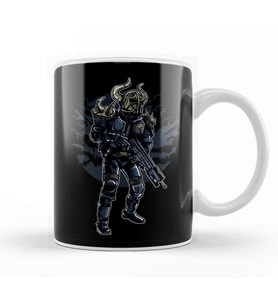 Viking Soldier Kupa Bardak Porselen