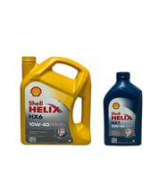 Shell Helix HX6-HX7 10W-40 Sentetik Motor Yağı 4+1 Litre (Acı Kahve)