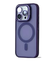 Coverzone iPhone 14 Pro Max ile uyumlu Kamera Lens Aparatl? Stand Olabilen Magsafe ile uyumlu Kamera Korumal? ?effaf Full Color Magnetic Wireless Telefon K?l?f? (Derin Mor, iPhone 14 Pro Max)