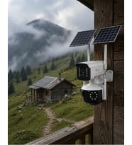 Mey İthalat® Güneş Enerjili Bahçe Kamerası 4G SIM Kartlı 9MP Akıllı Güvenlik Kamerası 2 Yıl Garantili