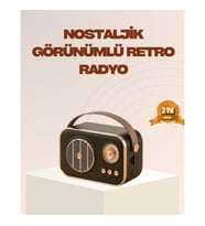Mey İthalat® Retro Bluetooth Radyo – Nostaljik Tasarım, TF Kart ve USB Destekli