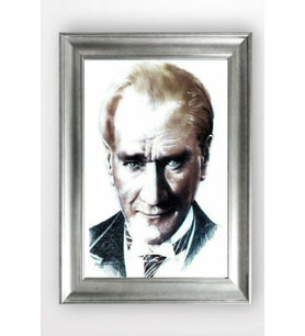 Gümüş Çerçeveli Atatürk Tablo cv914