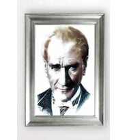 Gümüş Çerçeveli Atatürk Tablo cv914