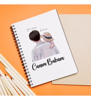Canım Babam Tasarımlı Defter Kişiye Özel