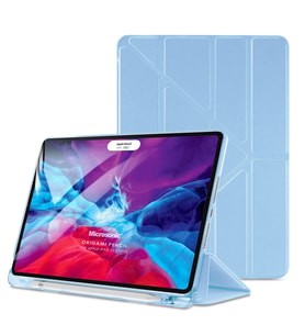 Microsonic Apple iPad Pro 12.9`` 2022 6. Nesil Kılıf (A2436-A2764-A2437-A2766) Origami Pencil Mavi