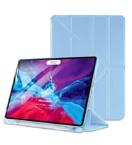 Microsonic Apple iPad Pro 12.9`` 2022 6. Nesil Kılıf (A2436-A2764-A2437-A2766) Origami Pencil Mavi